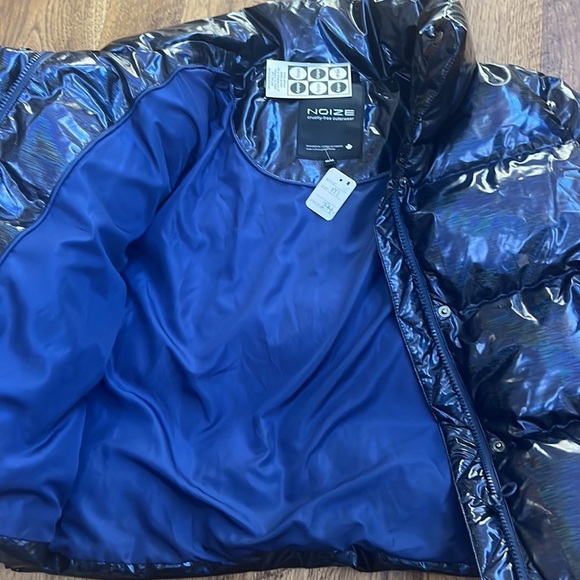 NWT Noize Woman’s Blue Puffer Jacket Size M - Picture 4 of 6